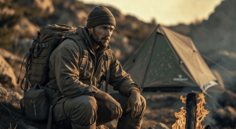 survivalist campfire tent